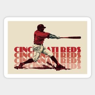 Retro Cincinnati Reds Slugger Magnet